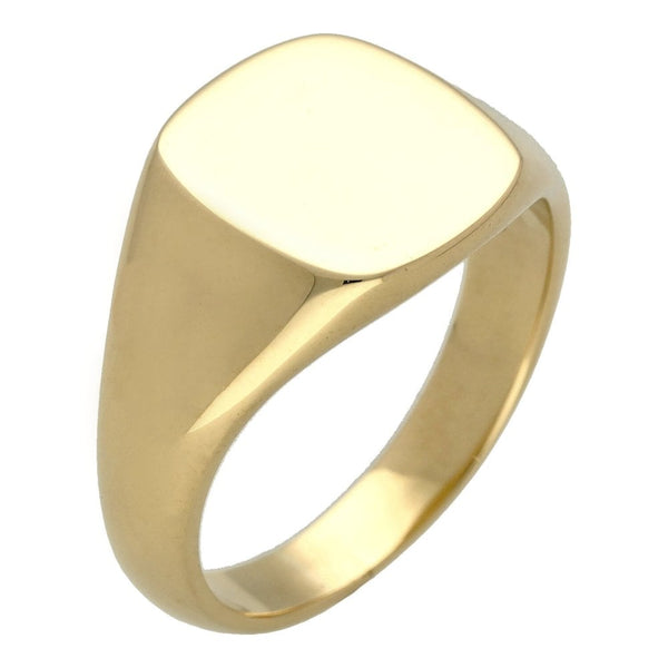 9ct Yellow Gold Oval Signet Ring - Size X - 11.0g