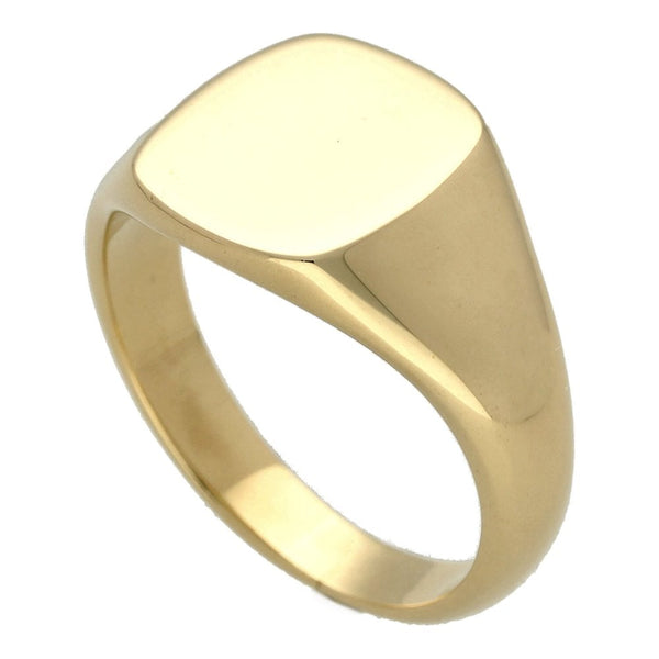 9ct Yellow Gold Oval Signet Ring - Size X - 11.0g
