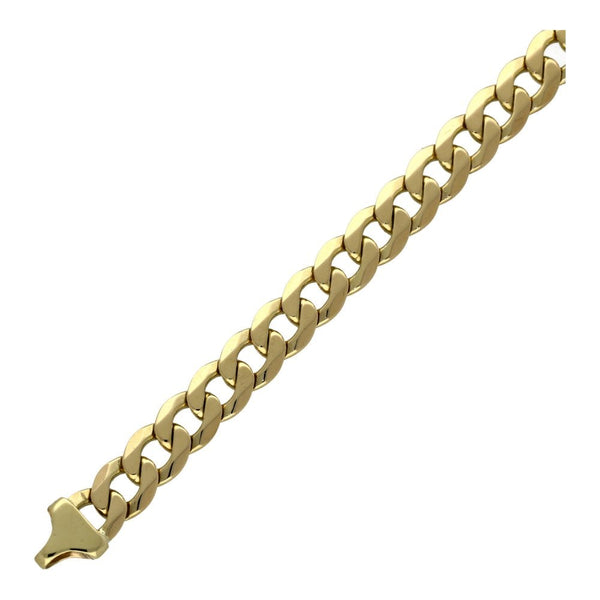 Mens 9ct Yellow Gold Curb Bracelet - 8" - 23.8g