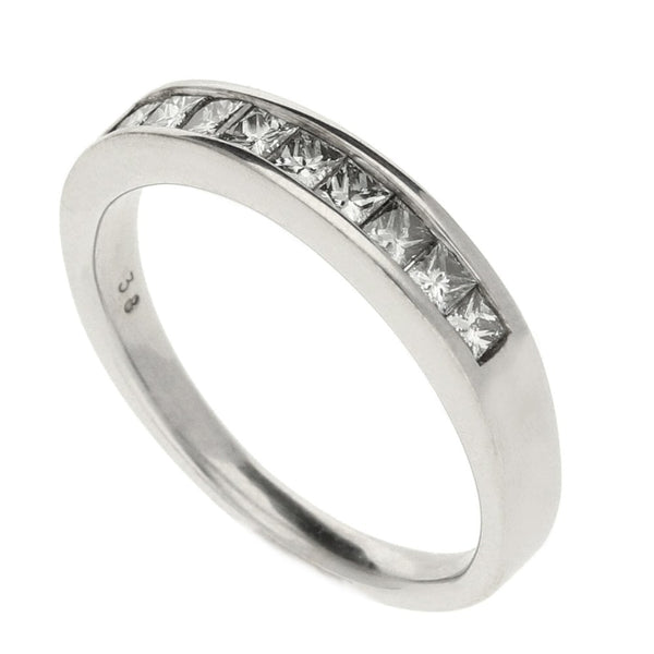Ladies 18ct White Gold Diamond Half Eternity Ring - Size K