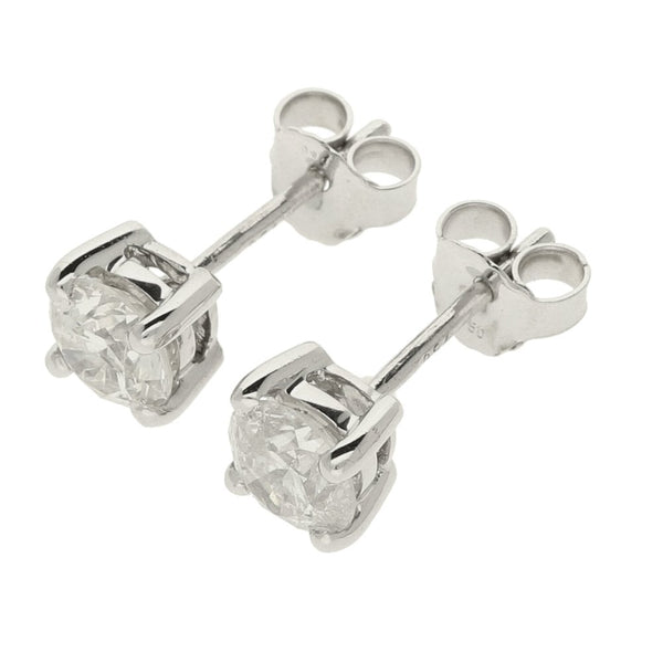 18ct White Gold Diamond Stud Earrings - 1.40ct