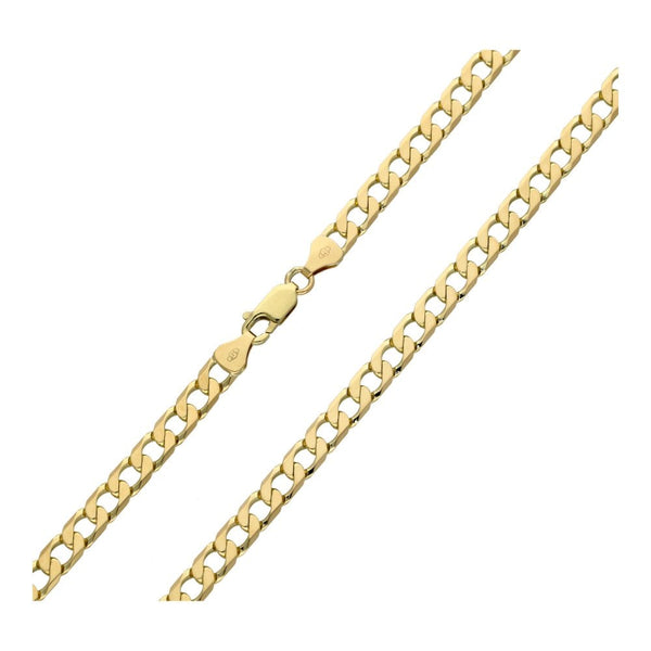 9ct Yellow Gold Flat Curb Chain - 20" - 19.8g