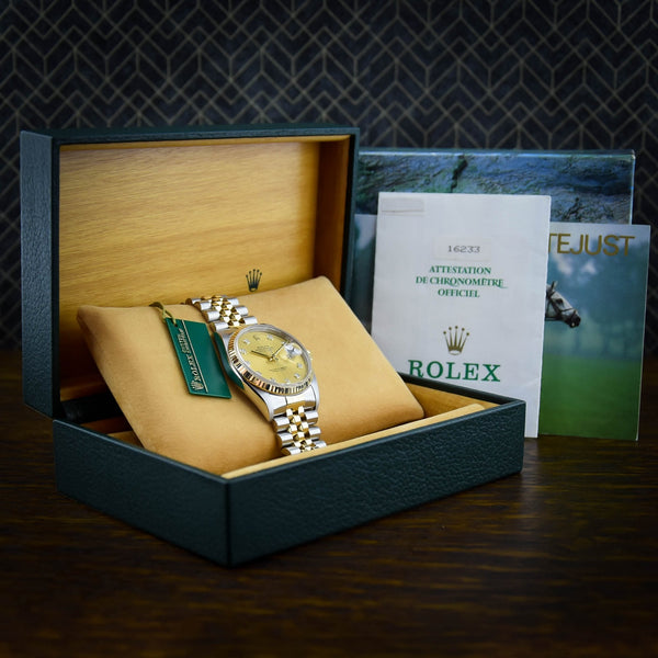 Datejust 16233 - Mens Watch - Champagne Diamond Dial - 1996