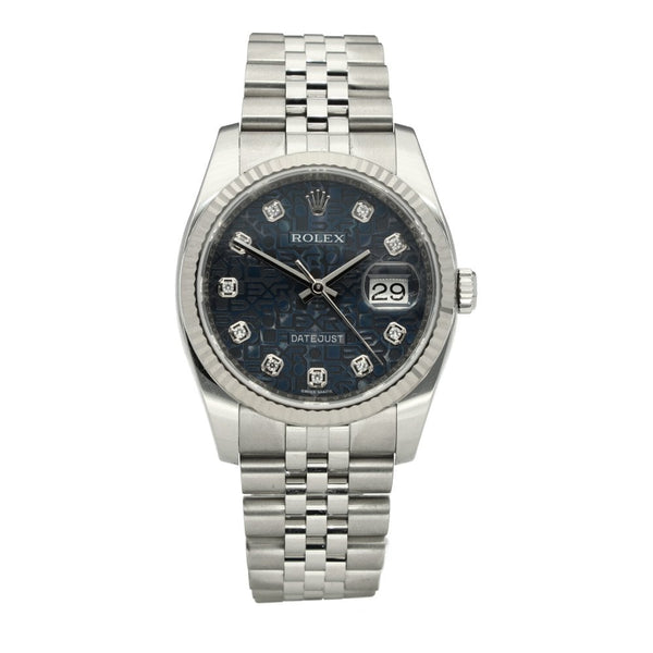 Datejust 116234 - Gents Watch - Blue Patterned Dial - 2018