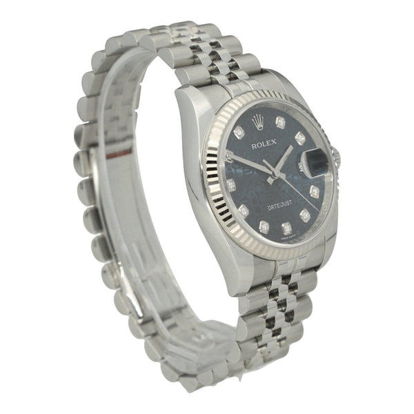 Datejust 116234 - Gents Watch - Blue Patterned Dial - 2018