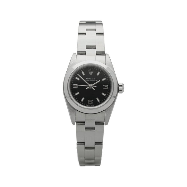 Oyster Perpetual 76080 - Ladies Watch - Black Dial - 2001