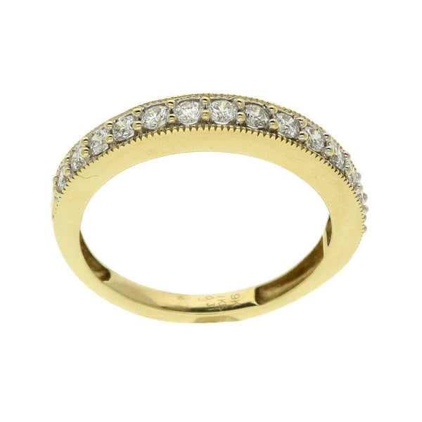 9ct Yellow Gold Ladies Half Eternity Ring - 0.31ct