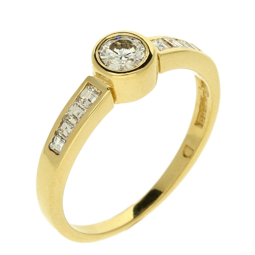 Ladies 18ct Yellow Gold Diamond Engagement Ring - 0.30ct