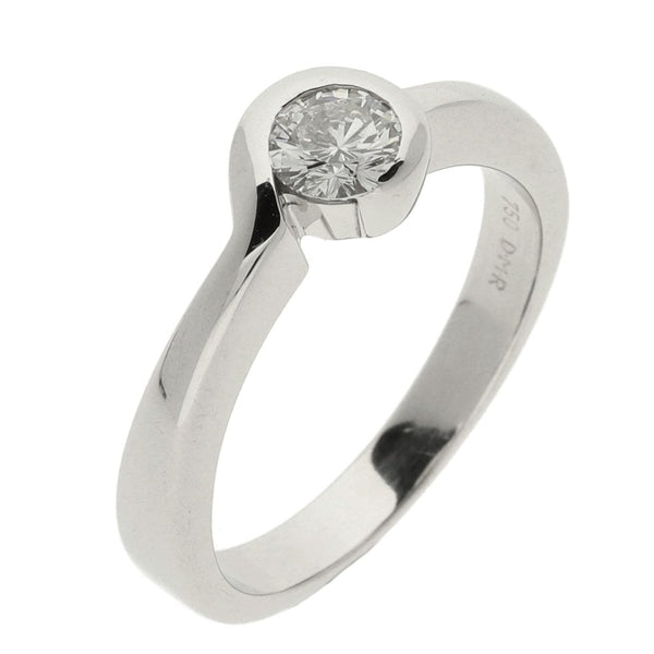 Ladies 18ct White Gold Diamond DMR Solitaire Ring - 0.41ct