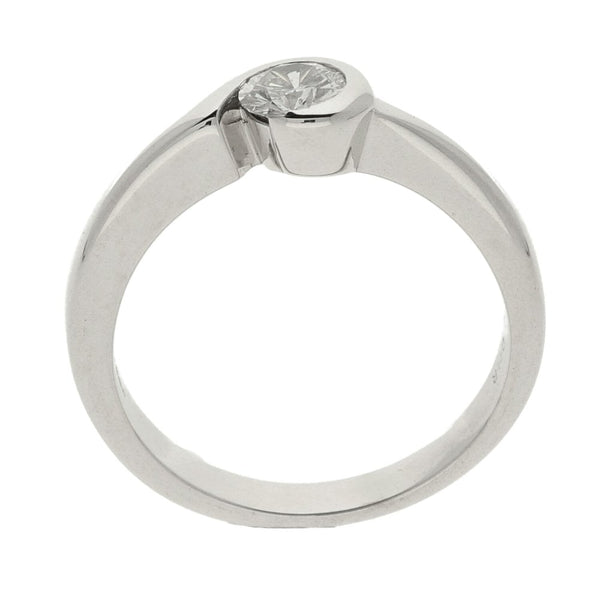 Ladies 18ct White Gold Diamond DMR Solitaire Ring - 0.41ct