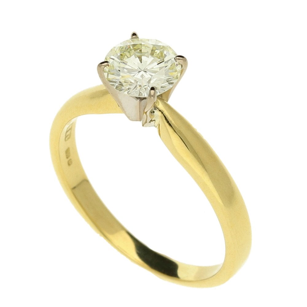 Ladies 18ct Yellow Gold Diamond Engagement Ring - 0.78ct