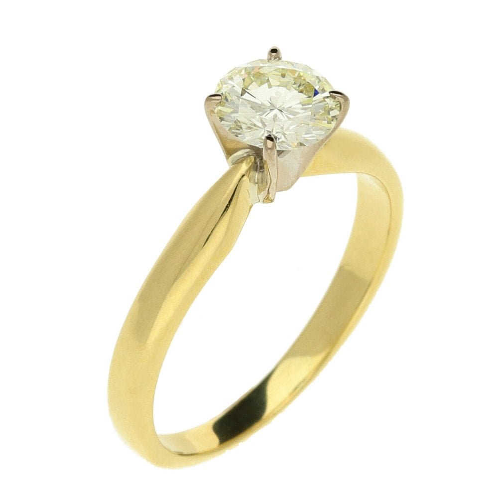 Ladies 18ct Yellow Gold Diamond Engagement Ring - 0.78ct