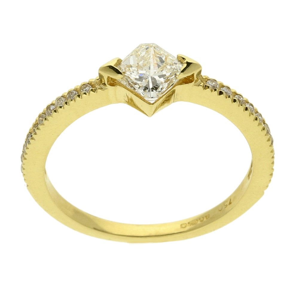 Ladies 18ct Yellow Gold Diamond Engagement Ring - 0.65ct