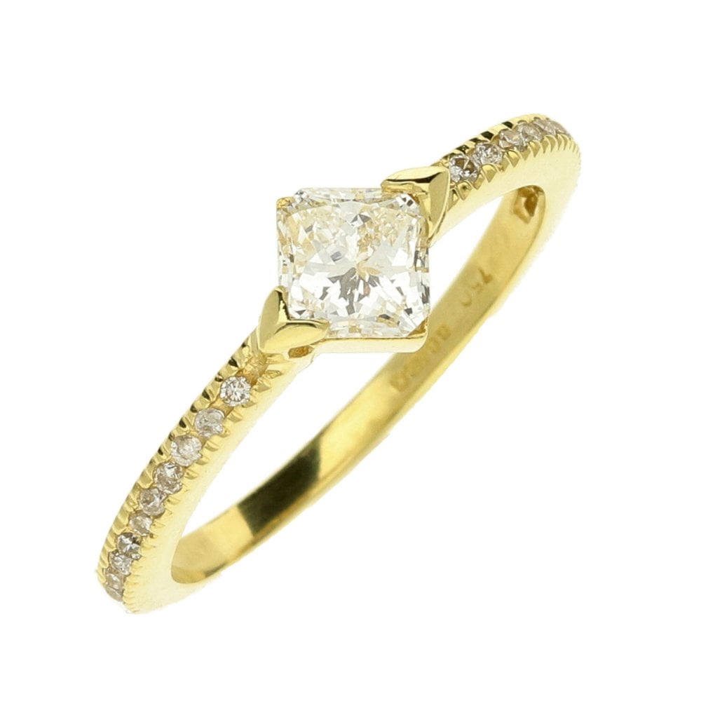 Ladies 18ct Yellow Gold Diamond Engagement Ring - 0.65ct
