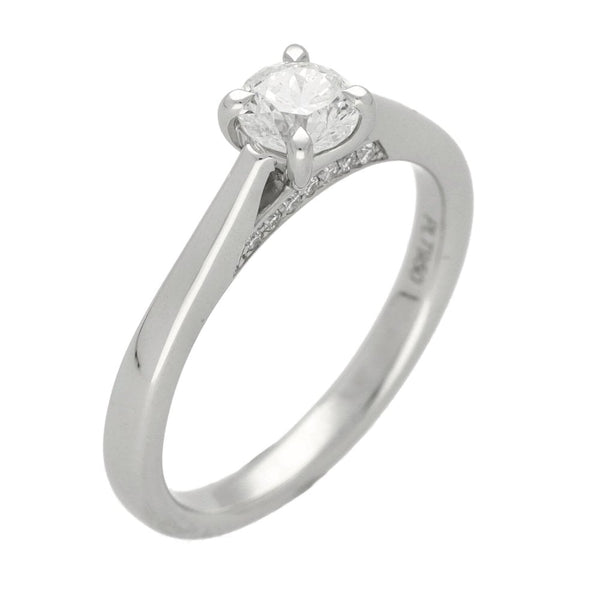 Ladies GIA Certified Platinum Diamond Solitaire Ring - 0.58ct