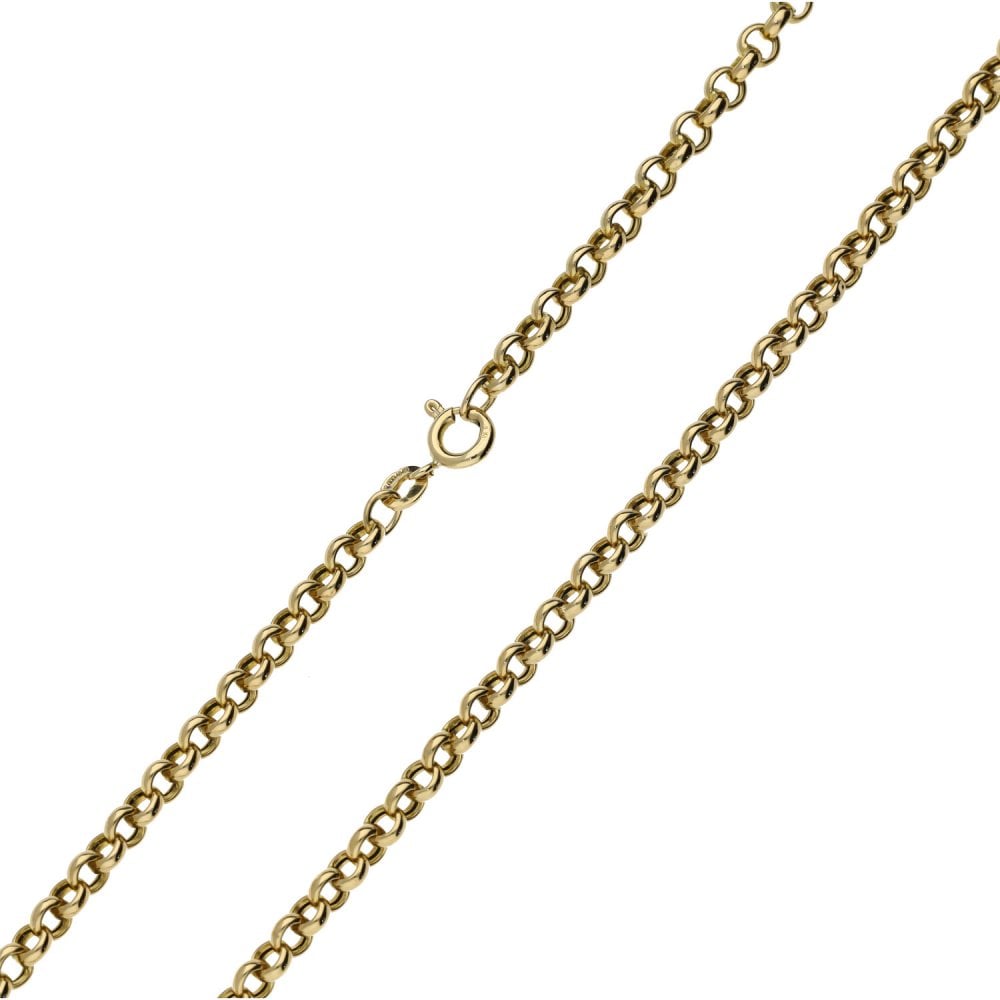 Ladies 9ct Yellow Gold 18" Belcher Chain - 7.6g