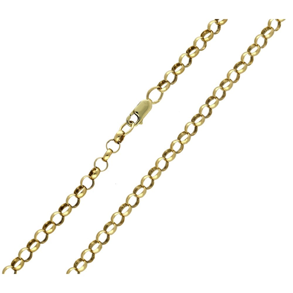 Ladies 9ct Yellow Gold 18" Belcher Chain - 12.3g