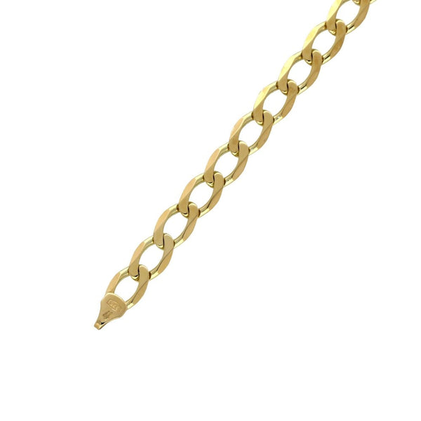 Ladies 9ct Yellow Gold 7" Curb Bracelet - 7.3g
