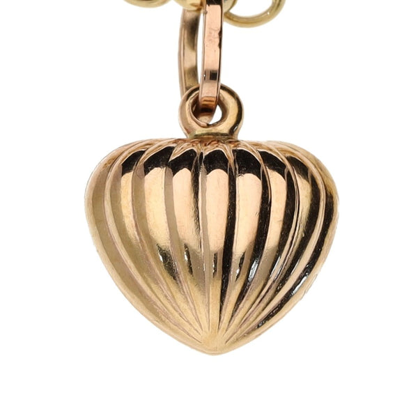 14ct Multi-Tone Gold Charm Bracelet - 7" - 13.7g