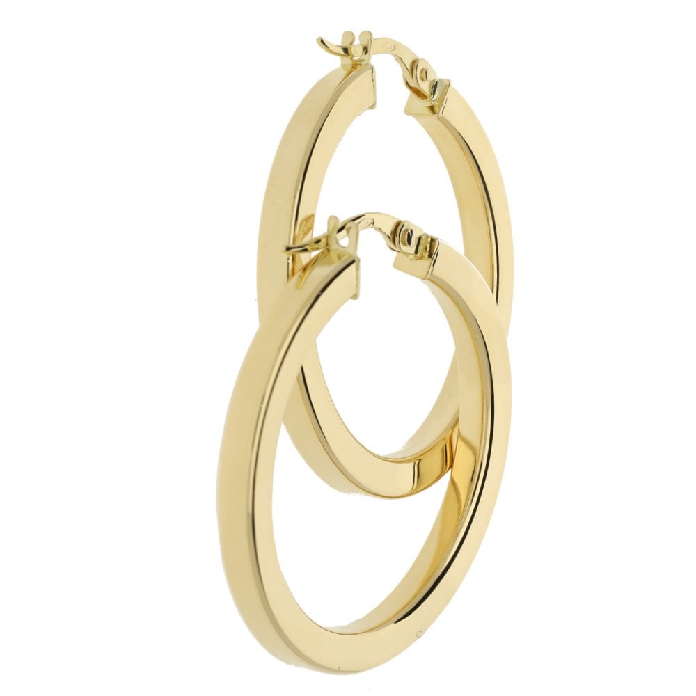 9ct Yellow Gold Ladies Hoop Earrings