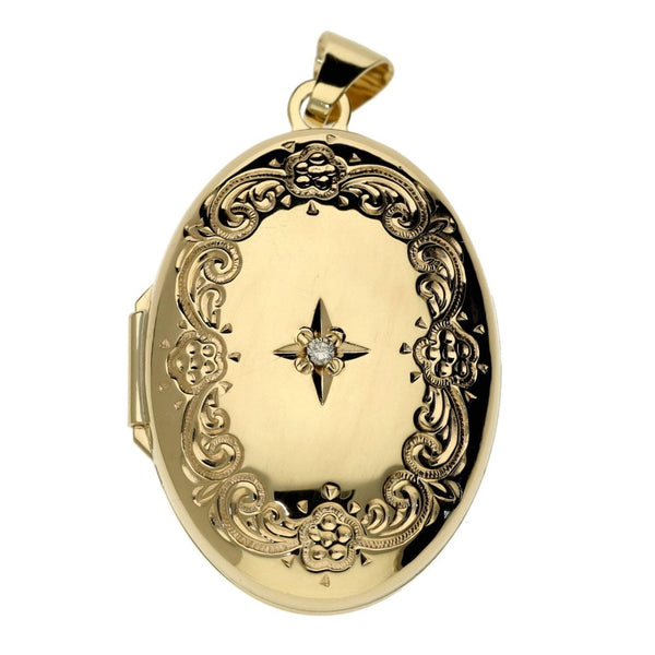 9ct Yellow Gold Locket Pendant - 19mm x 26mm - 3.3g