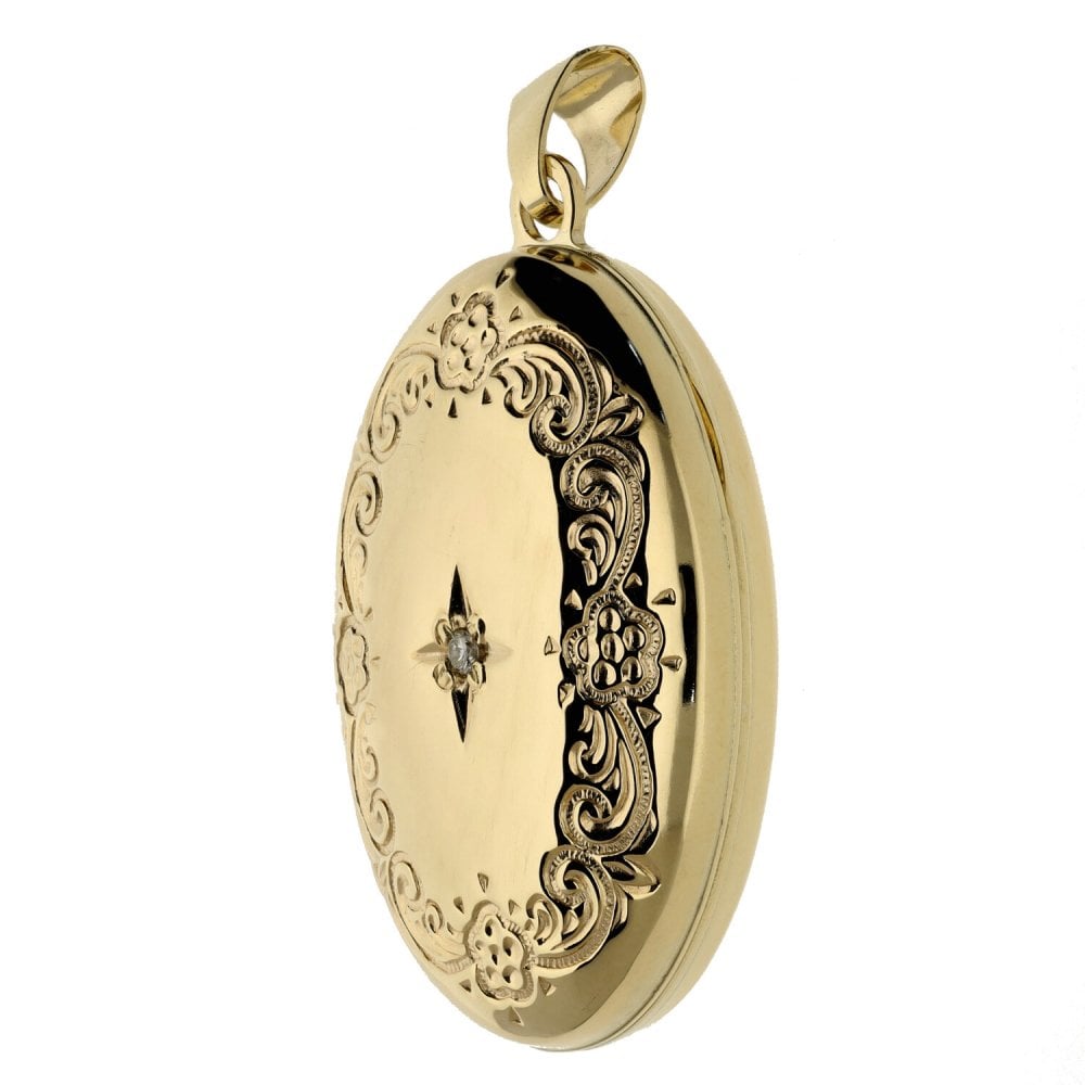 9ct Yellow Gold Locket Pendant - 19mm x 26mm - 3.3g