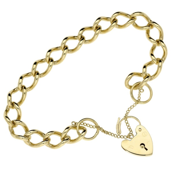 9ct Yellow Gold Curb Bracelet - 8" - 29.6g