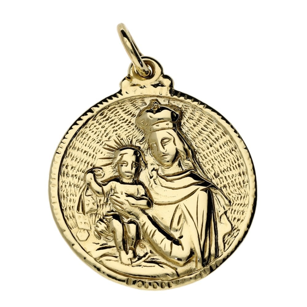 9ct Yellow Gold Sacred Heart Pendant - 7.1g