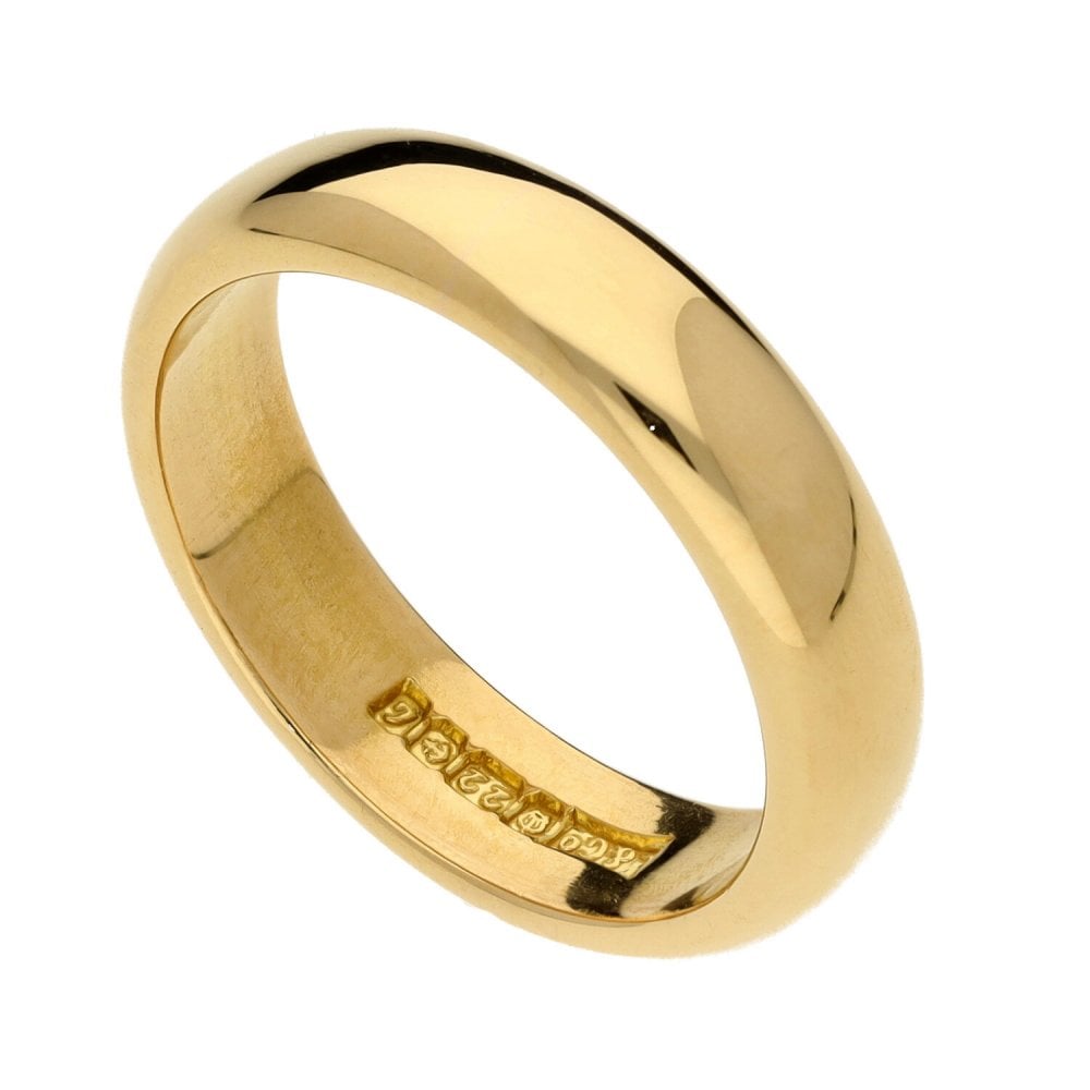 Ladies 22ct Yellow Gold 4mm Wedding Ring - Size L