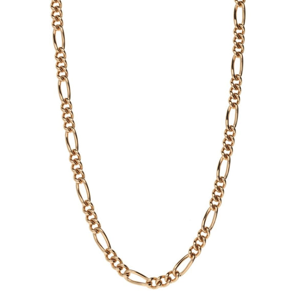 9ct Rose Gold 24" Figaro Chain - 18.3g