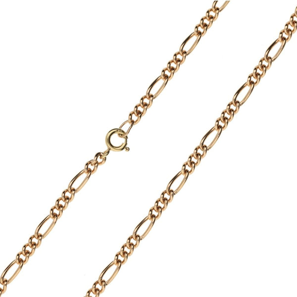 9ct Rose Gold 24" Figaro Chain - 18.3g