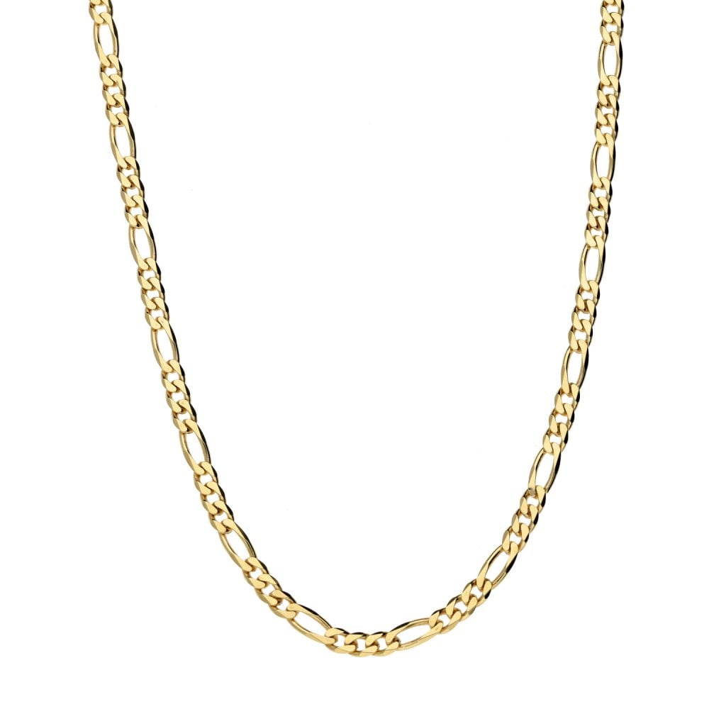 Ladies 9ct Yellow Gold 18" Figaro Chain - 6.5g