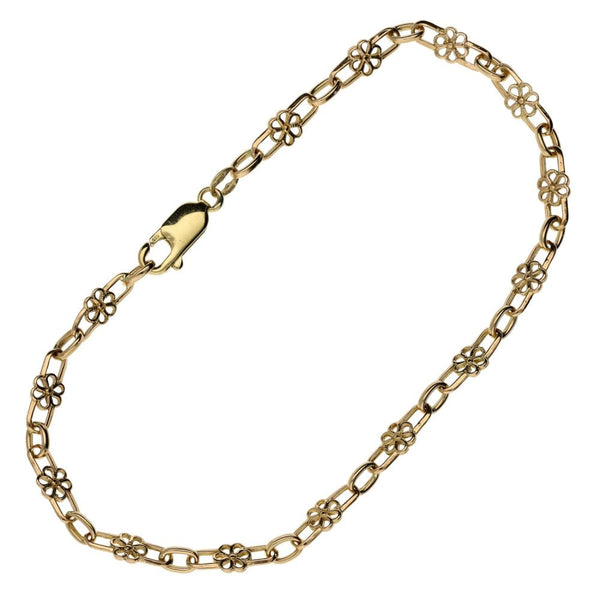 Ladies 9ct Rose Gold 8" Fancy Link Bracelet - 3.9g