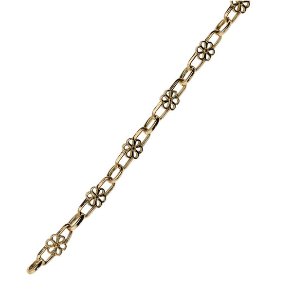 Ladies 9ct Rose Gold 8" Fancy Link Bracelet - 3.9g