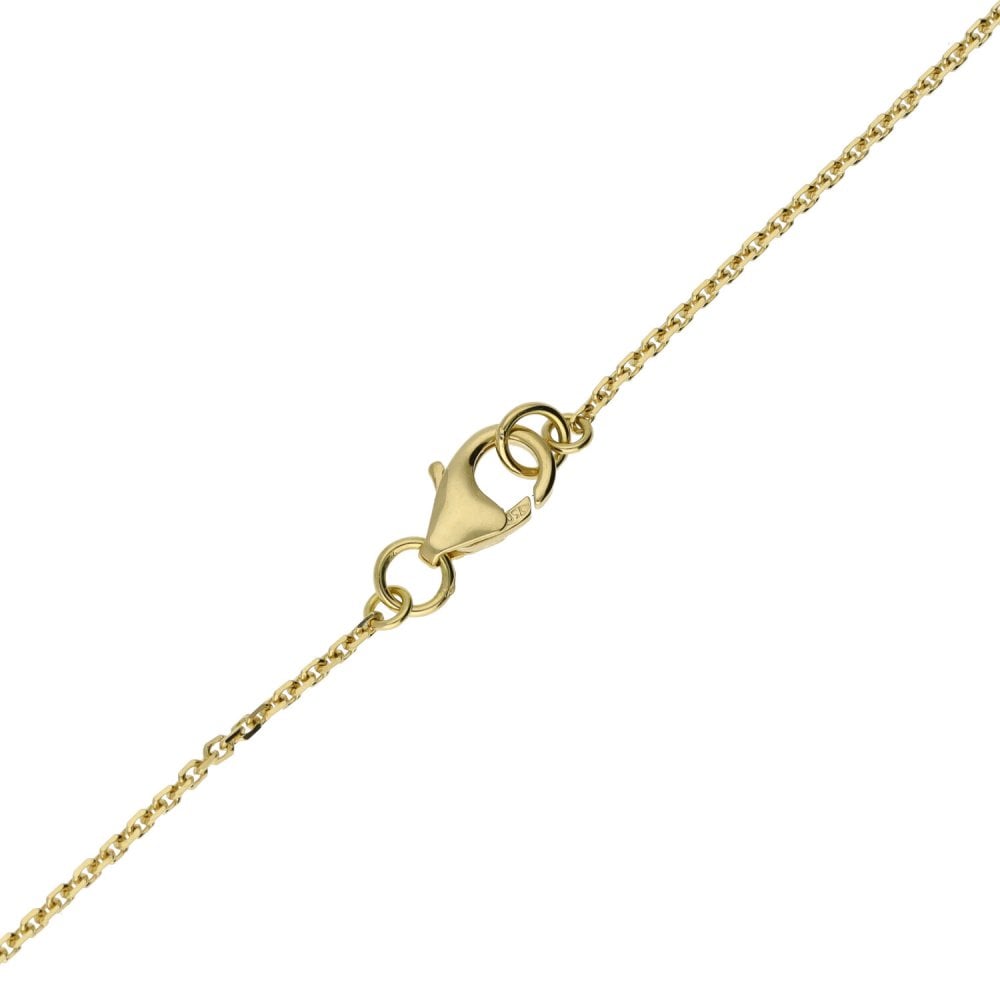 Ladies 18ct Yellow Gold Diamond Set Initial J - 18"