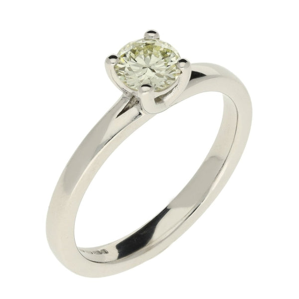 18ct White Gold 0.55ct Diamond Solitaire Engagement Ring