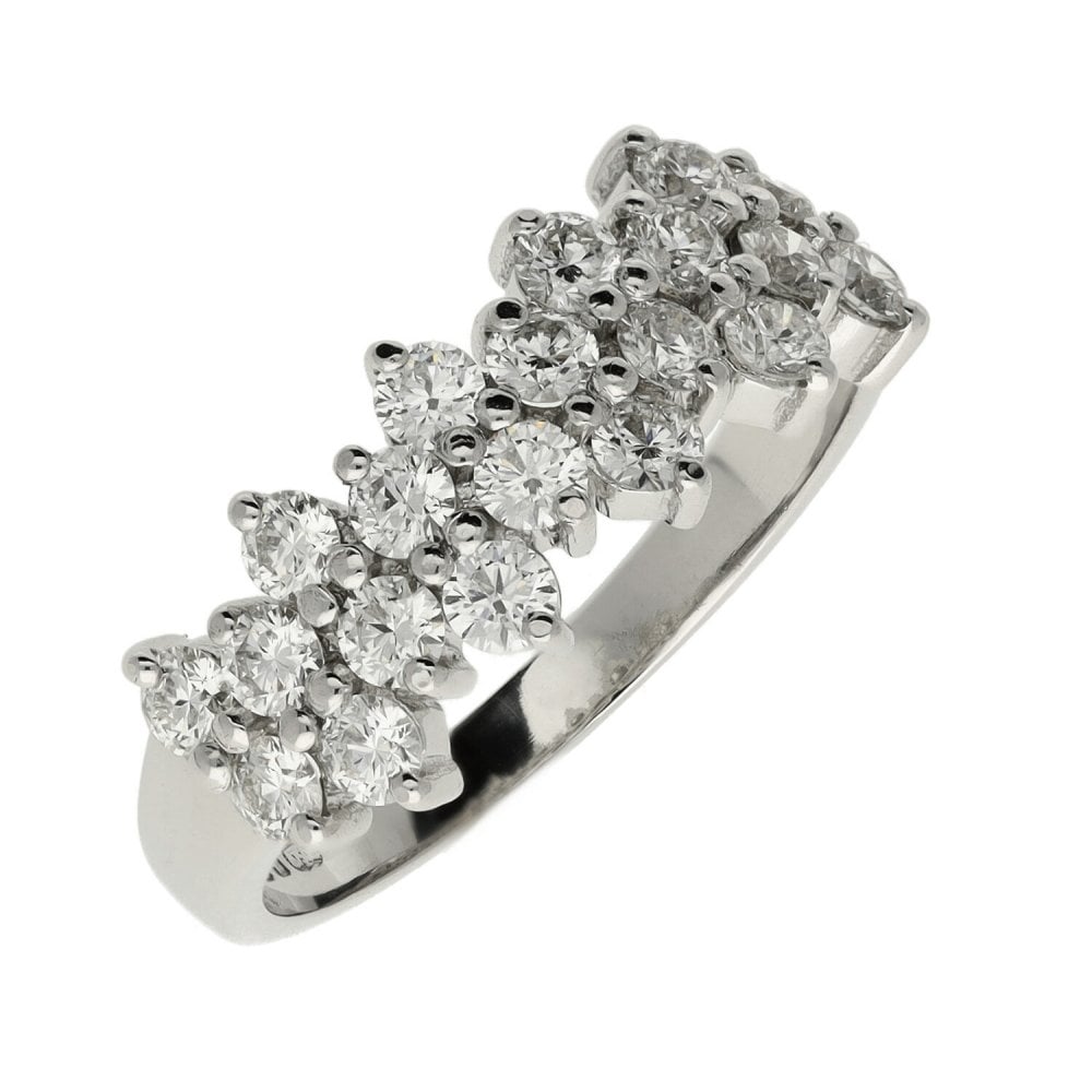 Ladies 18ct White Gold 1.60ct Diamond Cluster Ring