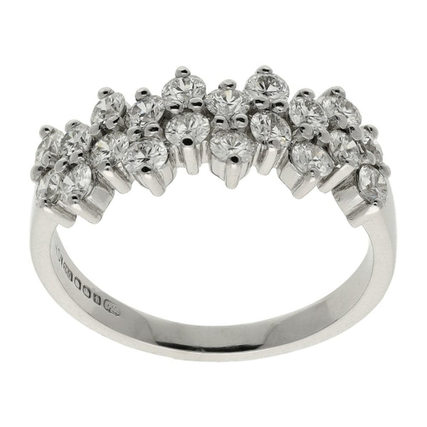 Ladies 18ct White Gold 1.60ct Diamond Cluster Ring