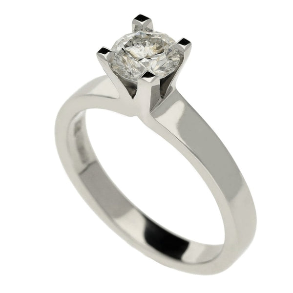 Ladies 18ct White Gold 0.80ct Diamond Solitaire Engagement Ring