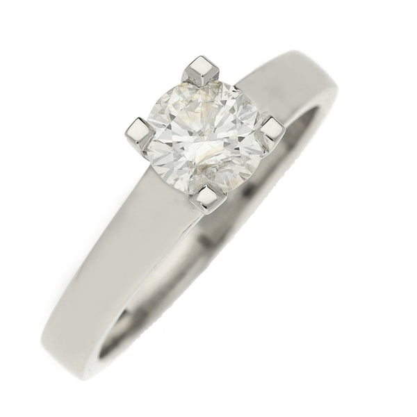 Ladies 18ct White Gold 0.80ct Diamond Solitaire Engagement Ring