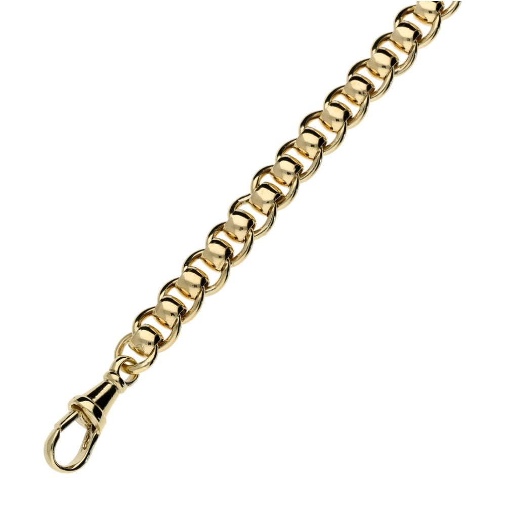 9ct Yellow Gold Rollerball Link Bracelet - 7.5" - 6mm