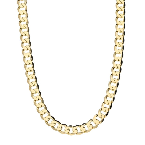 Mens 9ct Yellow Gold Curb Link Chain - 18" - 16.7g