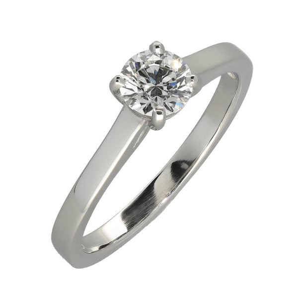 0.54ct Platinum Certified Diamond Engagement Ring - D/VS2