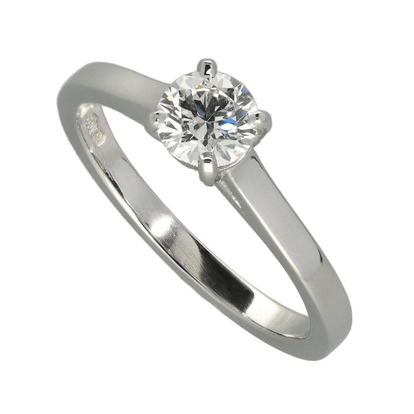 0.54ct Platinum Certified Diamond Engagement Ring - D/VS2