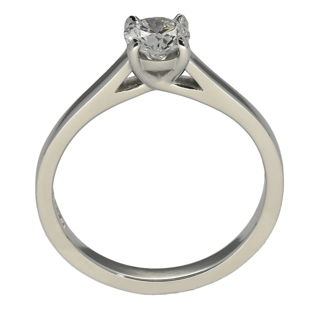 0.54ct Platinum Certified Diamond Engagement Ring - D/VS2