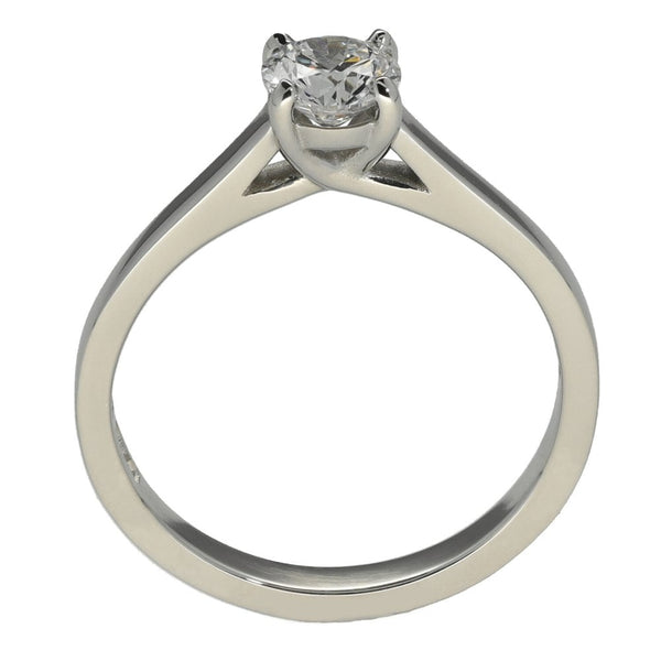 0.54ct Platinum Certified Diamond Engagement Ring - D/VS2