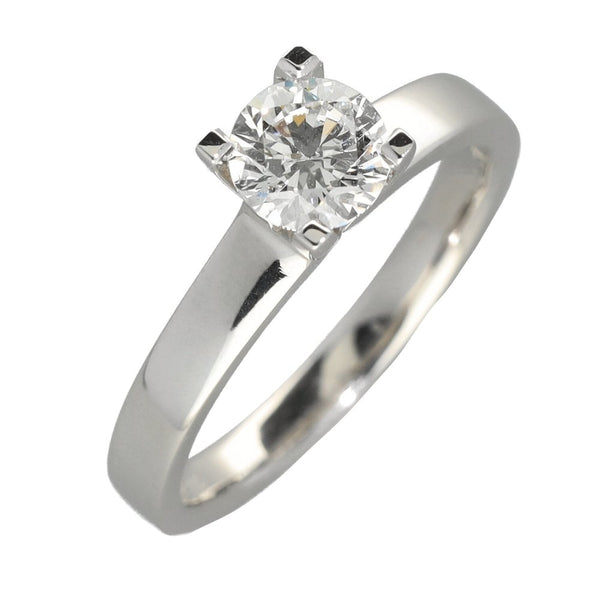 0.70ct White Gold Certified Diamond Engagement Ring - D/SI2