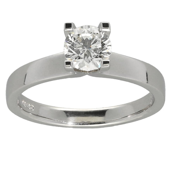 0.70ct White Gold Certified Diamond Engagement Ring - D/SI2