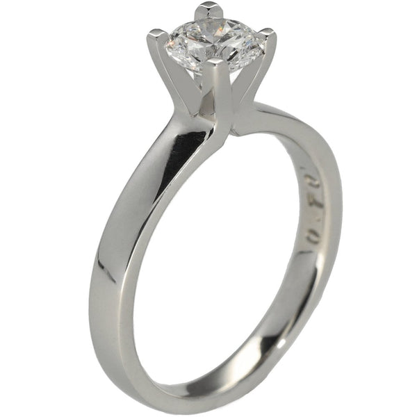 0.70ct White Gold Certified Diamond Engagement Ring - D/SI2