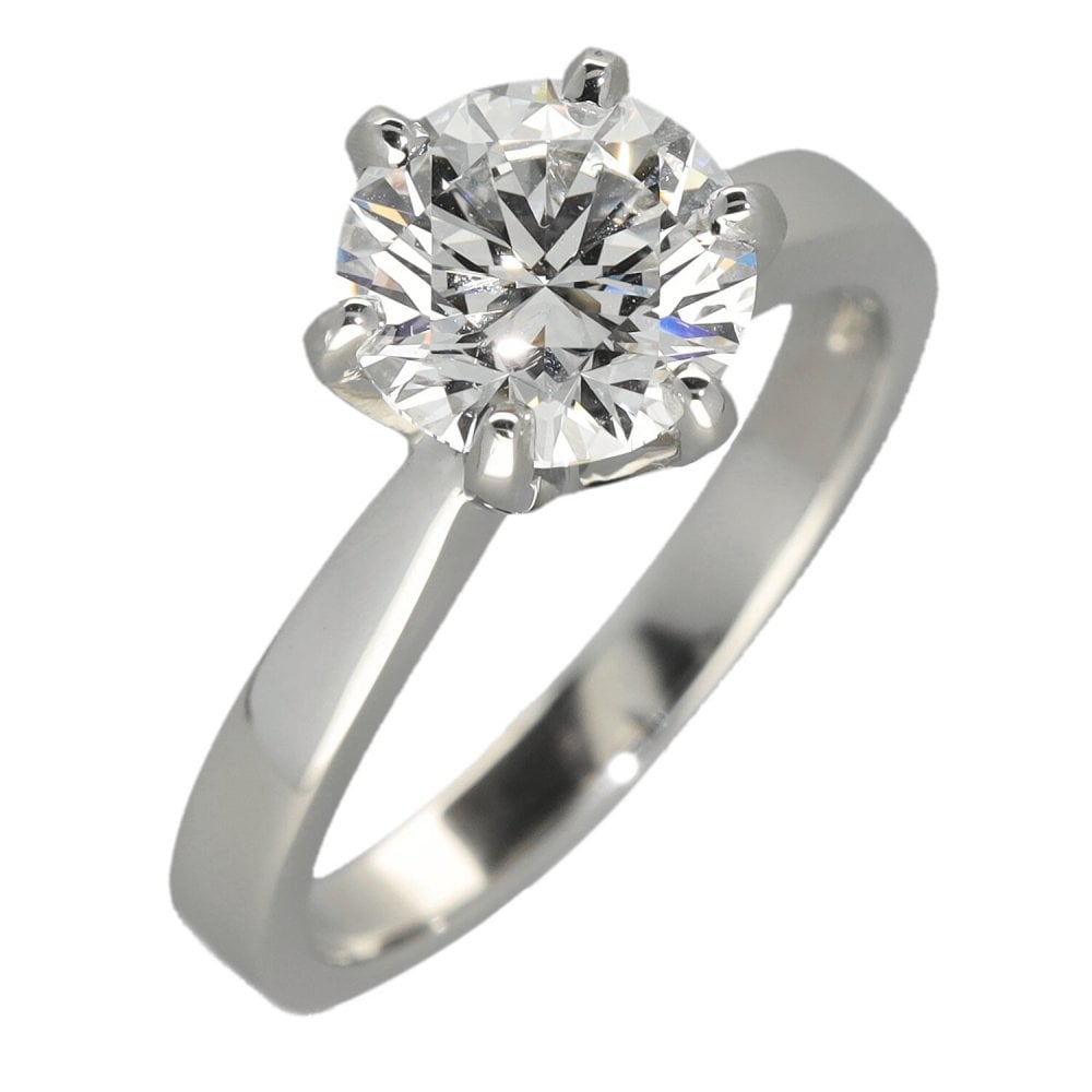 2.00ct Platinum Certified Diamond Engagement Ring - D/SI1
